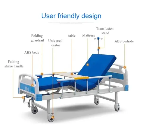 2 Cranks Manual Hospital Bed Price in bd